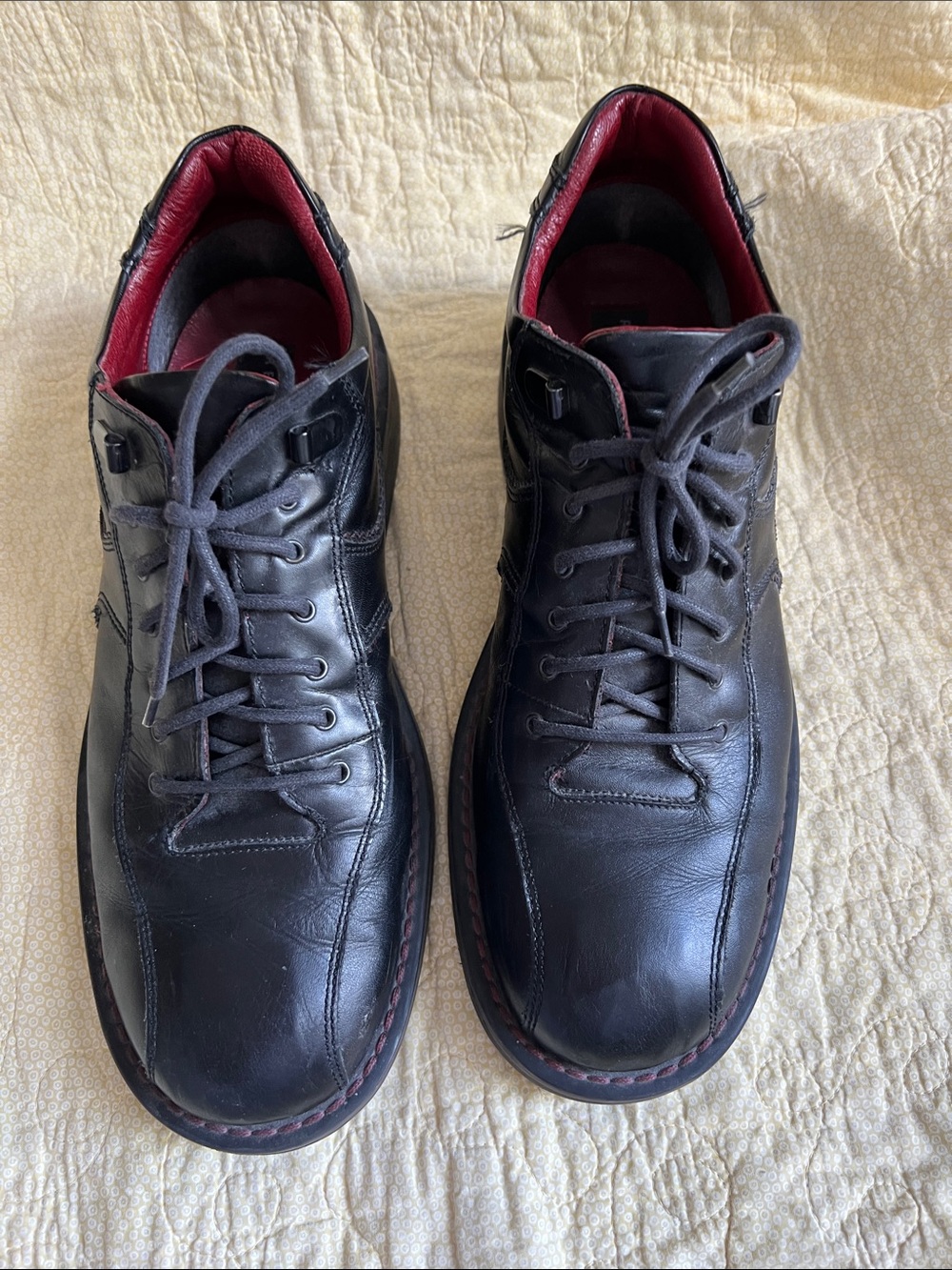 Kenneth Cole Reaction Men's Black Leather Lace-Up Casual Shoes